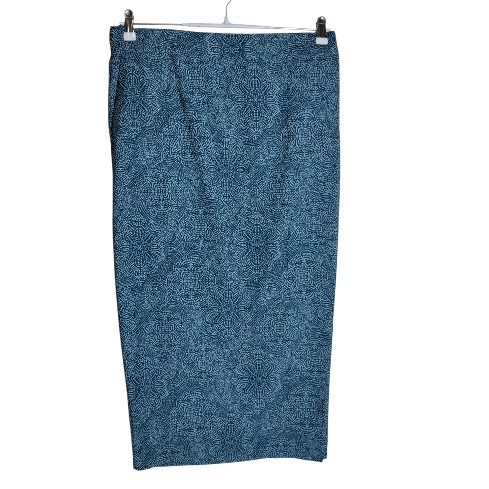 RipSkirt Hawaii Length 4 Teal Blue Mandala Print Wrap Skirt Womens Large L